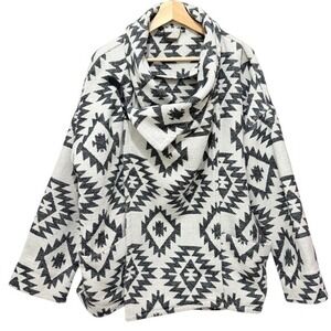 Anthropologie Capulet Chelan Aztec Wrap Coat Oversized Sz Medium